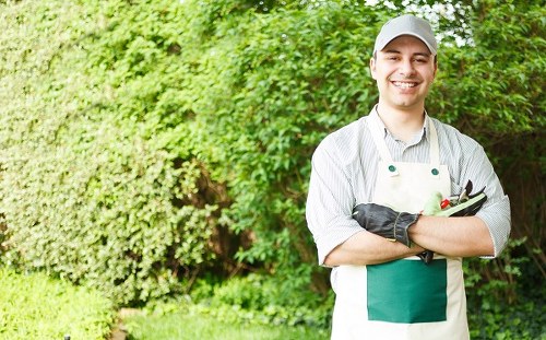 Safe landscaping operations with attention to site hazards